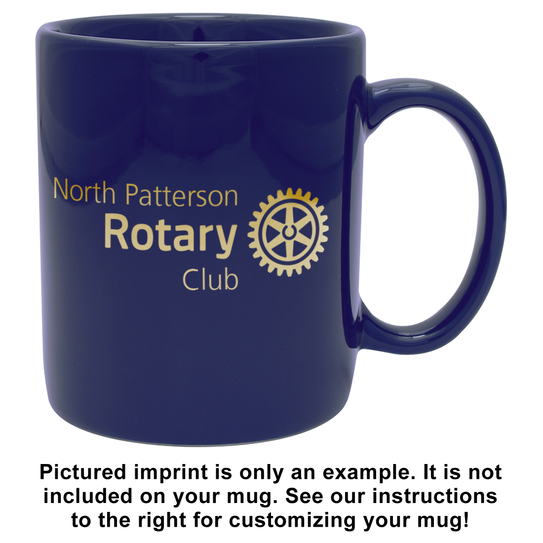 Rotary Custom Imprinted C-Handle Coffee Mug